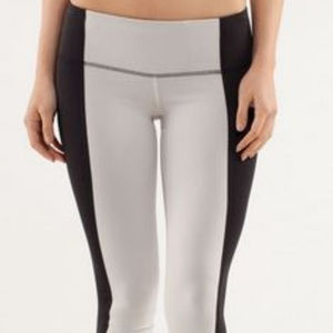 Lululemon Wunder Under Pant Bonded Stripe *Luon - Dune / Black - Size 4